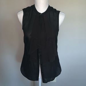 Black sleeveless blouse